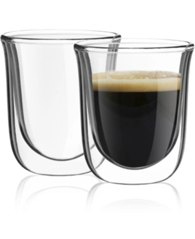 Shop Joyjolt Javaah Double Wall Espresso Glasses Set Of 2 In Clear