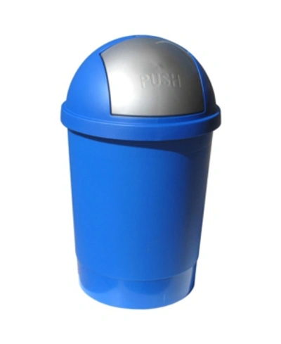 Shop Taurus 13.2 Gallon Swivel Lid Waste Bin In Blue