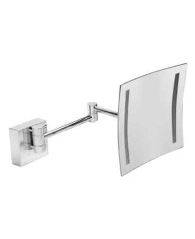 Shop Alfi Brand Led-pc Polished Chrome Wall Mount Square 5x Magnifying Cosmetic Mirror With Light Bedding