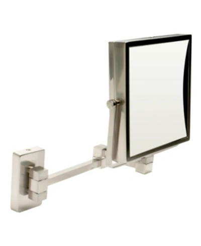 Shop Alfi Brand Square Wall Mounted 5x Magnify Cosmetic Mirror Bedding In Chrome