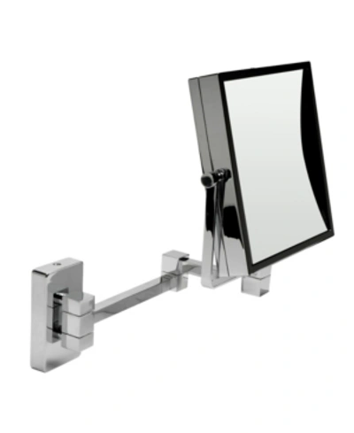 Shop Alfi Brand Square Wall Mounted 5x Magnify Cosmetic Mirror Bedding In Chrome