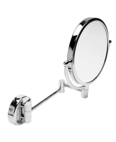 Shop Alfi Brand Round Wall Mounted 5x Magnify Cosmetic Mirror Bedding In Chrome