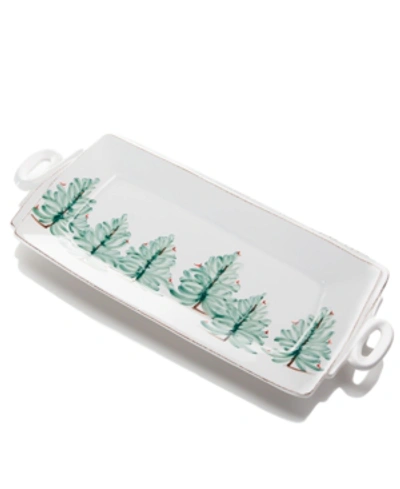 Shop Vietri Lastra Holiday Handled Rectangular Platter In Miscellane