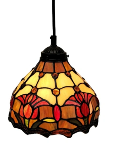 Shop Amora Lighting Tiffany Style Tulips Hanging Lamp In Multi