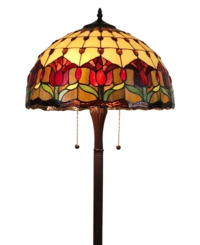 Shop Amora Lighting Tiffany Style Tulips Floor Lamp In Multi