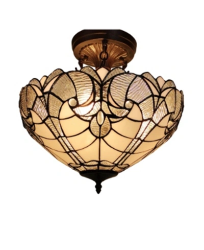 Shop Amora Lighting Tiffany Style 2-light Pendant Lamp In White