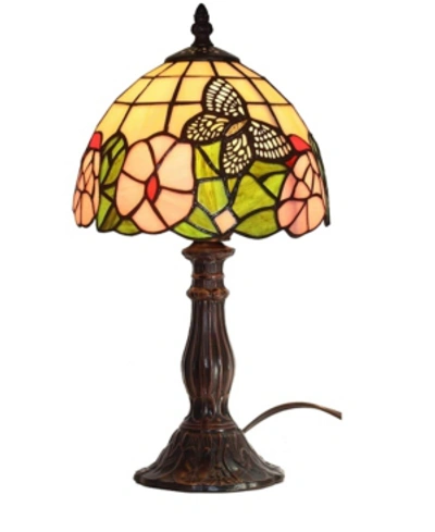 Shop Amora Lighting Tiffany Style Floral Mini Table Lamp In Multi