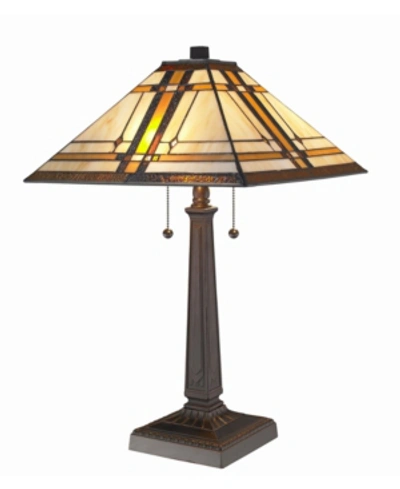 Shop Amora Lighting Tiffany Style Mission Table Lamp In Multi