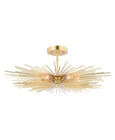 Shop Vaxcel Nikko Gold-tone Mid-century Modern Sputnik Ceiling Light