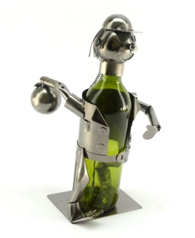 Shop Wine Bodies Bowler Wine Bottle Holder In Silver