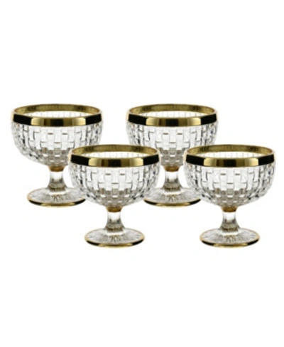 Shop Three Star 4 Piece Dessert Cups Set In Gold