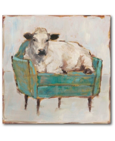 Shop Courtside Market Moo-ving In I 30" X 30" Gallery-wrapped Canvas Wall Art In Multi