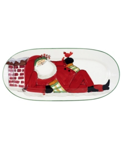 Shop Vietri Old St. Nick Small Oval Platter In Handpainted