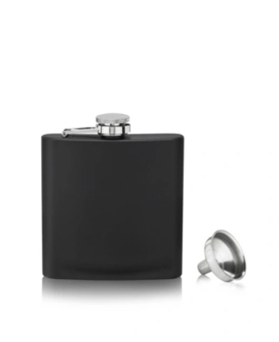 True Flask Matte Black Flask, 6 oz In Black