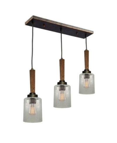 Artcraft Lighting Legno Rustico Island Light In Brass