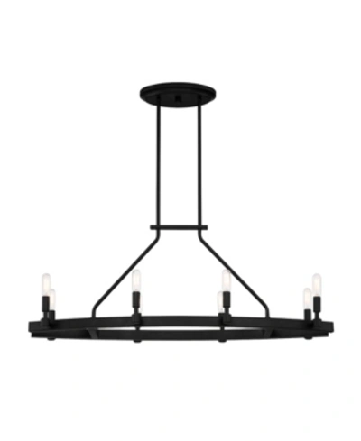 Shop Designer's Fountain Fiora 8 Light Linear Chandelier In Black
