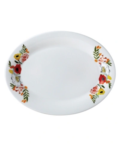 Shop Twig New York Language Of Flowers 14" Oval Platter In Multi