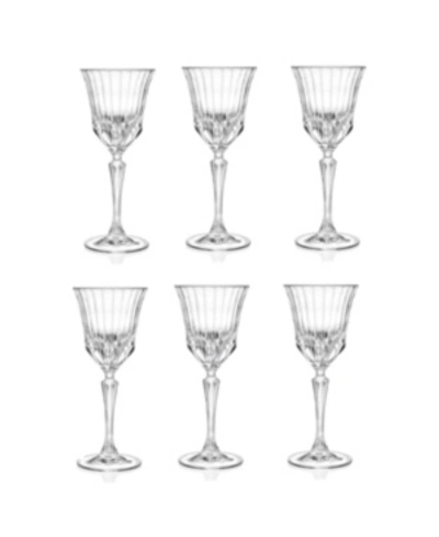Shop Lorren Home Trends Rcr Adagio Crystal Water Glasses, Set Of 6 In Clear