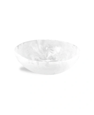 Shop Nashi Home Wave Bowl Large In White Swirl