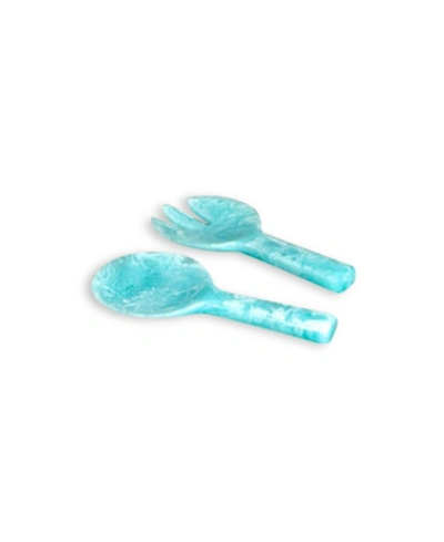 Shop Nashi Home Jumbo Servers In Aqua Swirl