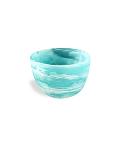 Shop Nashi Home Deep Small Bowl In Aqua Swirl