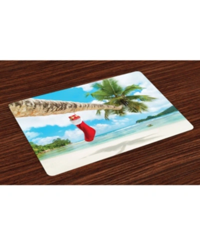 AMBESONNE CHRISTMAS PLACE MATS, SET OF 4 