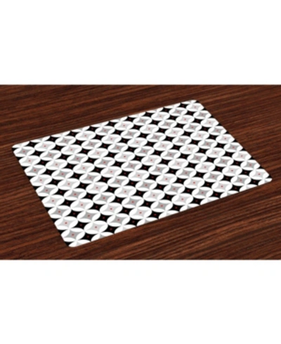 Shop Ambesonne Mid Century Place Mats, Set Of 4 In Multi