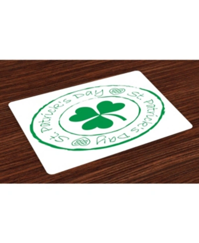 Shop Ambesonne St. Patrick's Day Place Mats, Set Of 4 In Multi