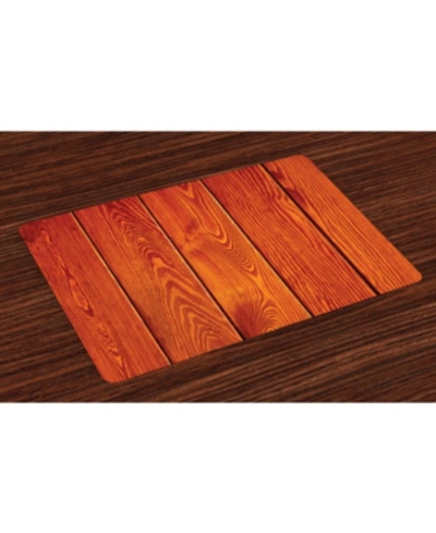 Shop Ambesonne Place Mats, Set Of 4 In Orange