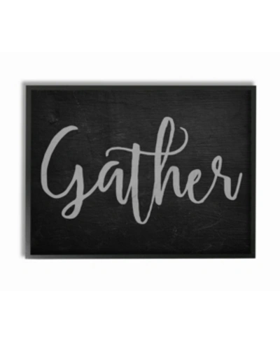 Shop Stupell Industries Gather Black And Gray Typography Framed Giclee Art, 16" X 20" In Multi