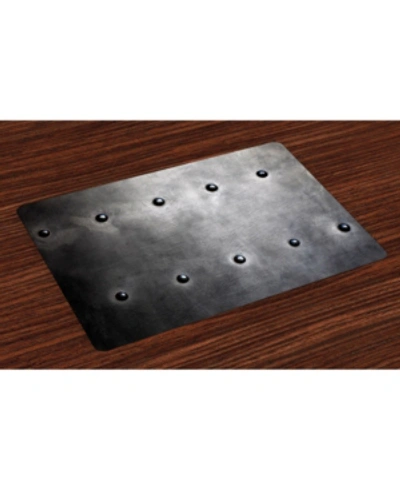 Shop Ambesonne Industrial Place Mats, Set Of 4 In Black