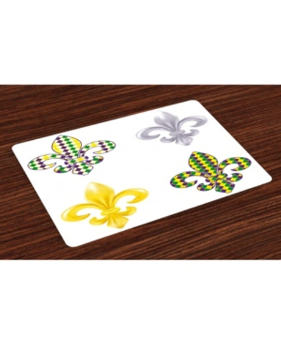 Shop Ambesonne Mardi Gras Place Mats, Set Of 4 In Multi