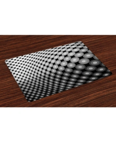 Shop Ambesonne Abstract Place Mats, Set Of 4 In Black