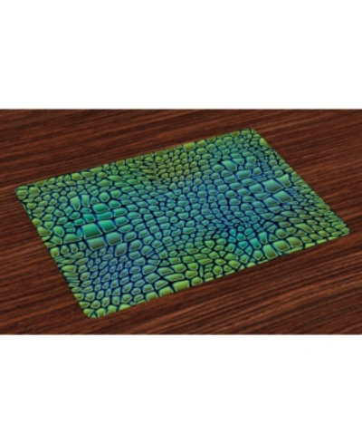 Shop Ambesonne Abstract Place Mats, Set Of 4 In Green