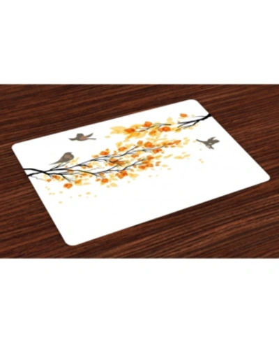 Shop Ambesonne Fall Place Mats, Set Of 4 In Yellow