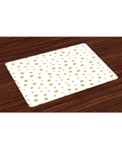 Shop Ambesonne Star Place Mats, Set Of 4 In Yellow
