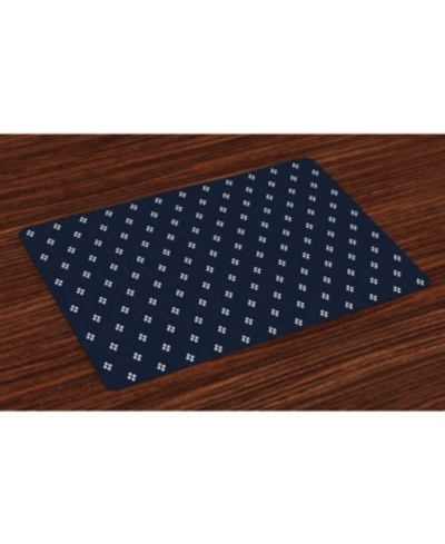 Shop Ambesonne Indigo Place Mats, Set Of 4 In Multi