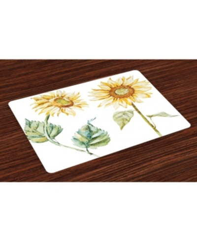 Shop Ambesonne Watercolor Place Mats, Set Of 4 In Multi