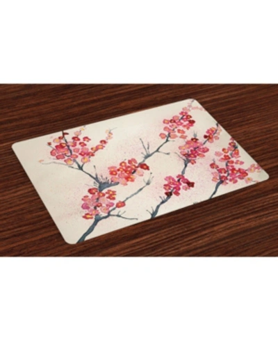 Shop Ambesonne Floral Place Mats, Set Of 4 In Multi