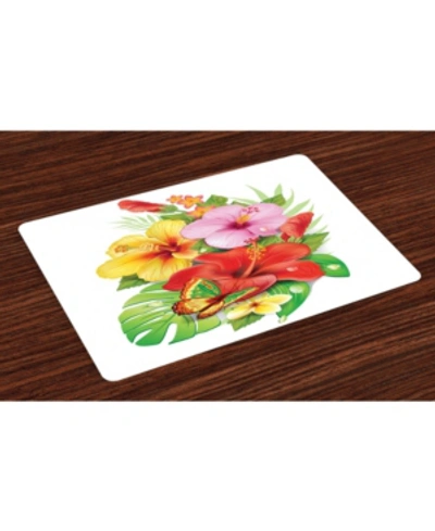 Shop Ambesonne Hawaiian Place Mats, Set Of 4 In Multi
