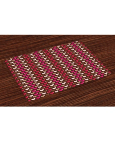 Shop Ambesonne Abstract Place Mats, Set Of 4 In Brown