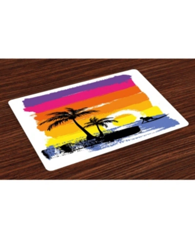 Shop Ambesonne Ride The Wave Place Mats, Set Of 4 In Multi