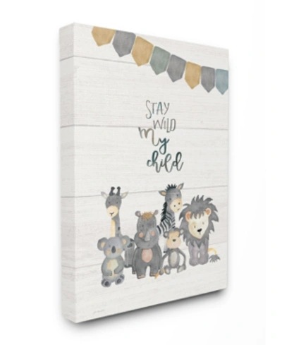 Shop Stupell Industries Stay Wild My Child Animals Canvas Wall Art, 30" X 40" In Multi