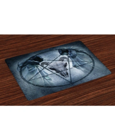 Shop Ambesonne Horror House Place Mats, Set Of 4 In Blue