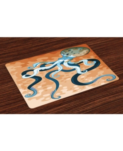 Shop Ambesonne Octopus Place Mats, Set Of 4 In Orange