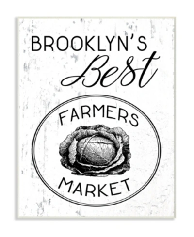Shop Stupell Industries Brooklyns Best Farmers Market Wall Plaque Art, 10" X 15" In Multi