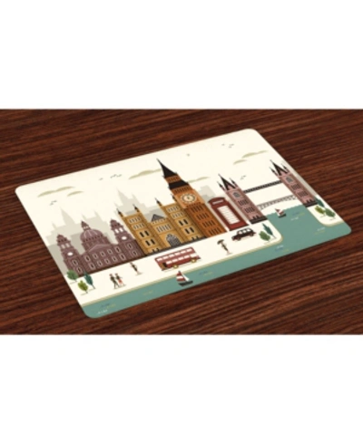 Shop Ambesonne London Place Mats, Set Of 4 In Multi