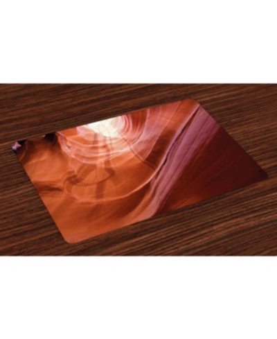 Shop Ambesonne Usa Place Mats, Set Of 4 In Orange