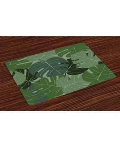 AMBESONNE FOREST GREEN PLACE MATS, SET OF 4 