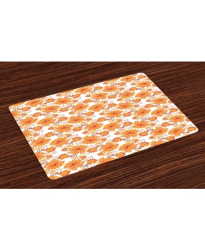 Shop Ambesonne Place Mats, Set Of 4 In Orange